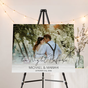 Elegant The Night Before Rehearsal Dinner Photo  Foam Board