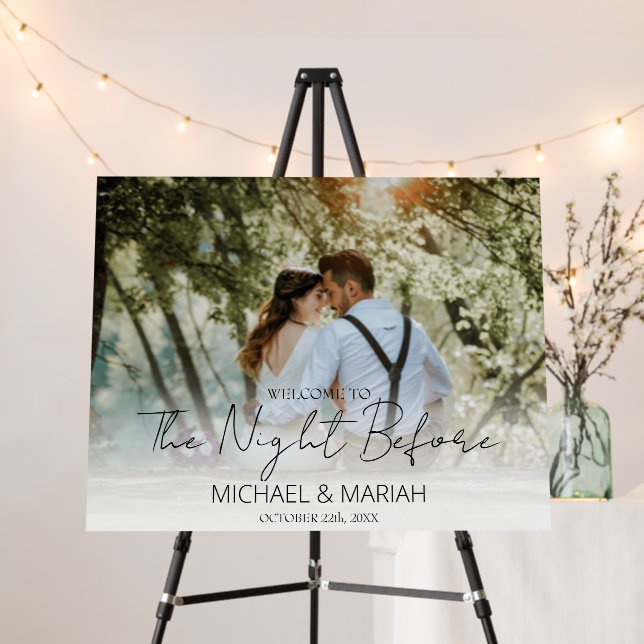 Elegant The Night Before Rehearsal Dinner Photo  Foam Board (In Situ (Stand))