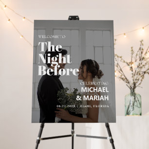 Elegant The Night Before Rehearsal Dinner Photo Foam Board