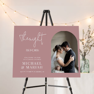 Elegant The Night Before Rehearsal Dinner Photo Foam Board