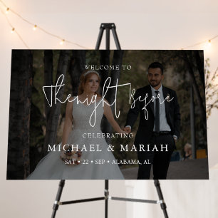 Elegant The Night Before Rehearsal Dinner Photo Foam Board