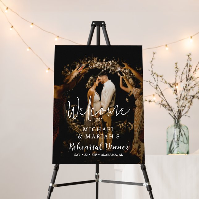 Elegant The Night Before Rehearsal Dinner Photo  Foam Board (In Situ (Stand))