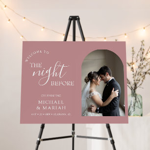 Elegant The Night Before Rehearsal Dinner Photo Foam Board