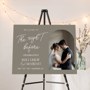 Elegant The Night Before Rehearsal Dinner Photo Foam Board