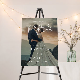 Elegant The Night Before Rehearsal Dinner Photo Foam Board