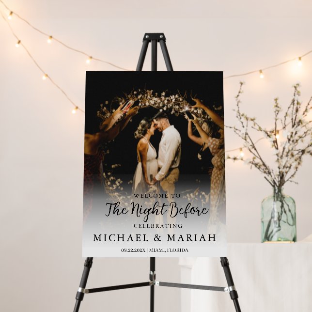 Elegant The Night Before Rehearsal Dinner Photo  Foam Board (In Situ (Stand))
