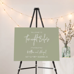 Elegant The Night Before Rehearsal Dinner Photo  Foam Board