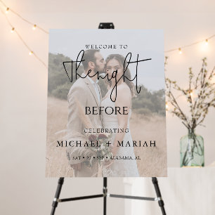 Elegant The Night Before Rehearsal Dinner Photo Foam Board