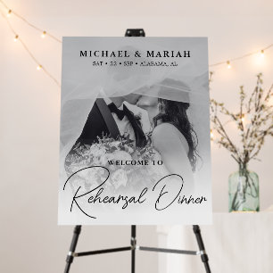 Elegant The Night Before Rehearsal Dinner Photo  Foam Board