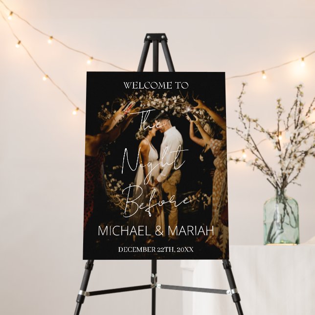 Elegant The Night Before Rehearsal Dinner Photo  Foam Board (In Situ (Stand))