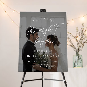 Elegant The Night Before Rehearsal Dinner Photo Foam Board