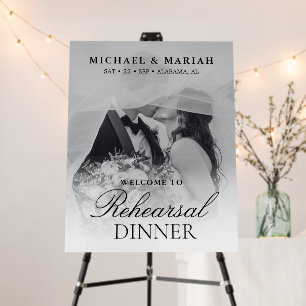 Elegant The Night Before Rehearsal Dinner Photo Foam Board