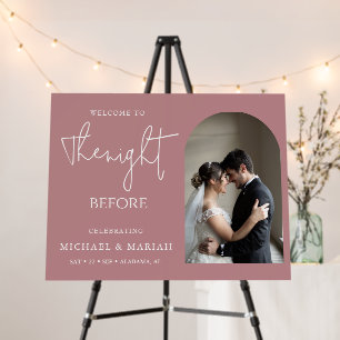 Elegant The Night Before Rehearsal Dinner Photo Foam Board