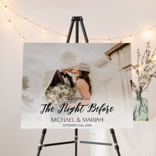 Elegant The Night Before Rehearsal Dinner Photo Foam Board