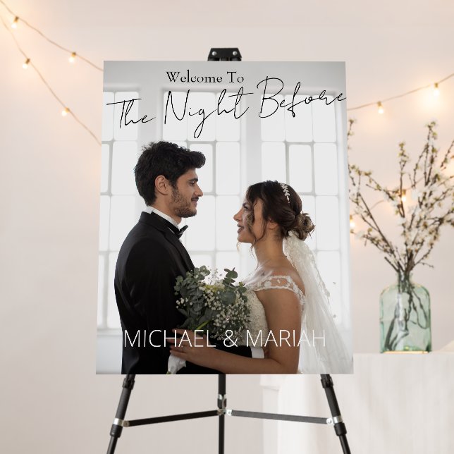 Elegant The Night Before Rehearsal Dinner Photo  Foam Board (In Situ (Stand))