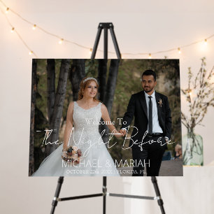 Elegant The Night Before Rehearsal Dinner Photo  Foam Board