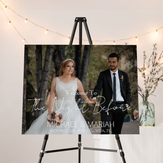 Elegant The Night Before Rehearsal Dinner Photo  Foam Board (In Situ (Stand))