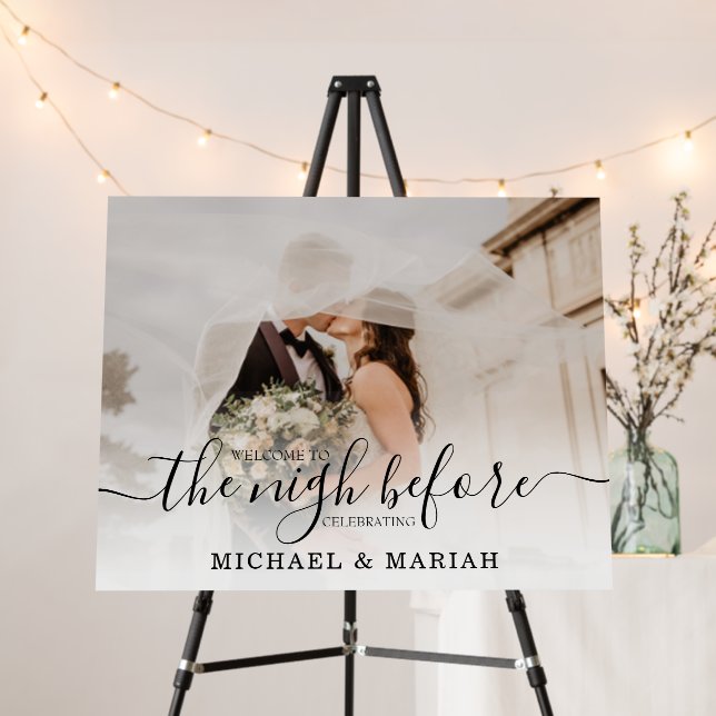 elegant The Night Before Rehearsal Dinner Photo Foam Board (In Situ (Stand))