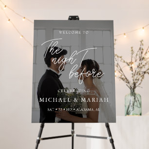 Elegant The Night Before Rehearsal Dinner Photo Foam Board