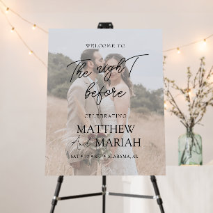 Elegant The Night Before Rehearsal Dinner Photo Foam Board