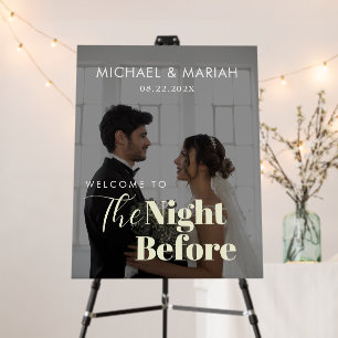 Elegant The Night Before Rehearsal Dinner Photo Foam Board