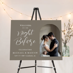 Elegant The Night Before Rehearsal Dinner Photo Foam Board