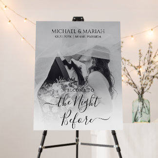 Elegant The Night Before Rehearsal Dinner Photo Foam Board