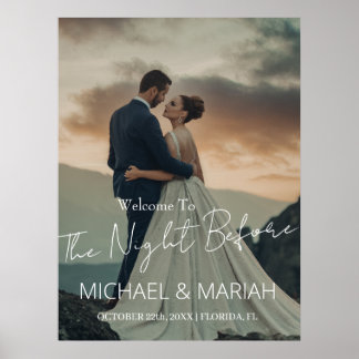 Elegant The Night Before Rehearsal Dinner Photo Poster