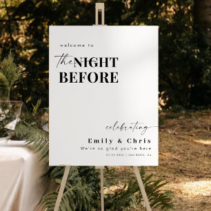Elegant The Night Before Rehearsal Dinner Welcome Foam Board