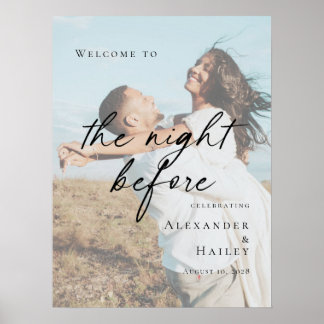 Elegant The Night Before Rehearsal photo welcome Poster