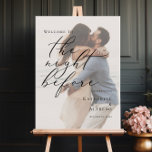 Elegant The Night Before Rehearsal photo welcome Poster<br><div class="desc">Welcome your guests to the night before your special day with our Elegant 'The Night Before' Rehearsal Photo Welcome Sign. Personalized with your favorite photo, this sign adds a touch of warmth and nostalgia to your rehearsal dinner decor. With its timeless design and elegant typography, it sets the perfect tone...</div>