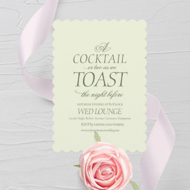 Elegant The Night Before Rococó Wedding Holiday Card (Creator Uploaded)