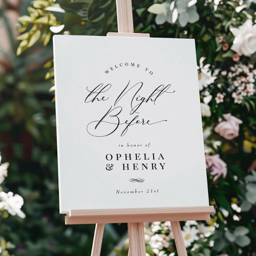 Elegant The Night Before Wedding Rehearsal Dinner Foam Board