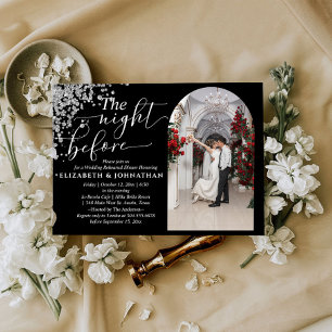 Elegant The Night Before Wedding Rehearsal Dinner Invitation