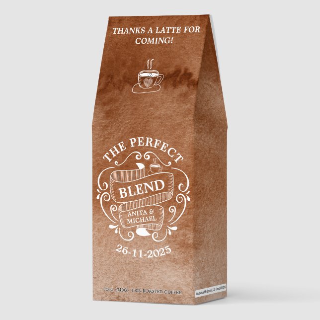 Elegant The Perfect Blend Espresso Initial Brown Roasted Coffee (Front)