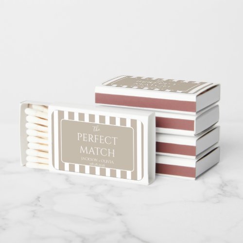 Elegant The Perfect Match Stripes Wedding Matches