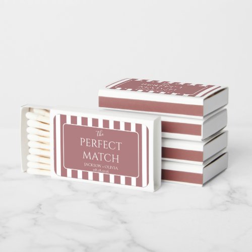 Elegant The Perfect Match Stripes Wedding Matches