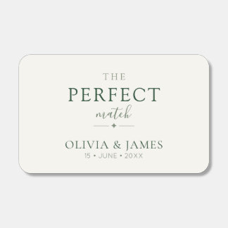 Elegant The Perfect Match Wedding Matchbox