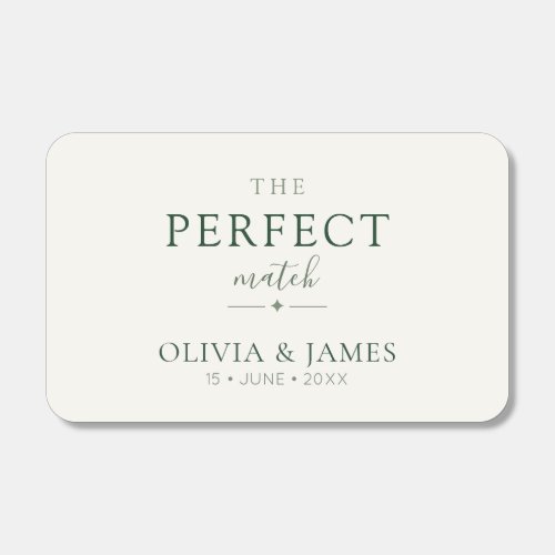 Elegant The Perfect Match Wedding Matchbox