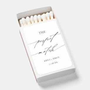 Elegant The Perfect Match Wedding Matches Favor