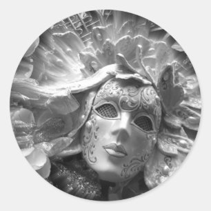 Elegant Theatre Mask Decorative Sticker