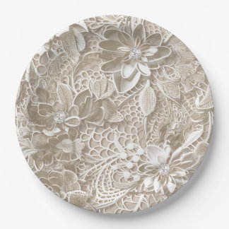 Elegant these lace and diamonds paper plates
