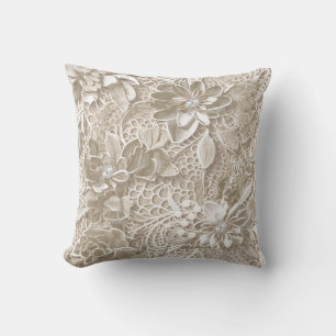 Elegant these lace and diamonds throw pillow
