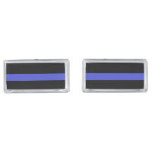 Elegant  'THIN BLUE LINE' cufflinks