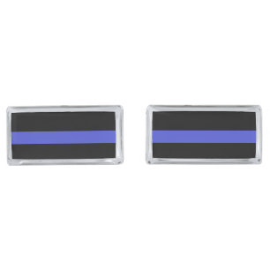 Elegant 'THIN BLUE LINE' cufflinks