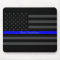 Elegant Thin Blue Line Personalized Black US Flag