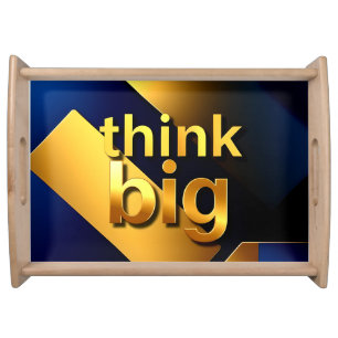 Elegant Think Big Gold Serving Tray