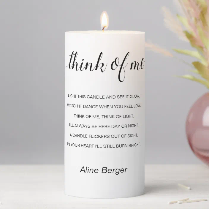 Graveside Remembrance Candle In Loving Memory Of Wife I Thought Of You Today Memorial Candle