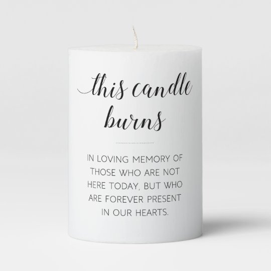 Elegant This Candle Burns Wedding Memorial Zazzle Com