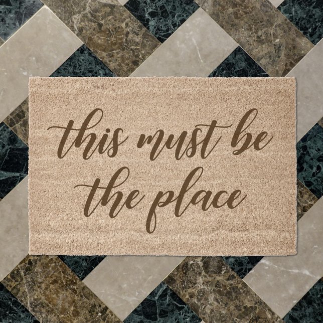 Elegant This must be the place Coir Fiber Doormat (Creator Uploaded)